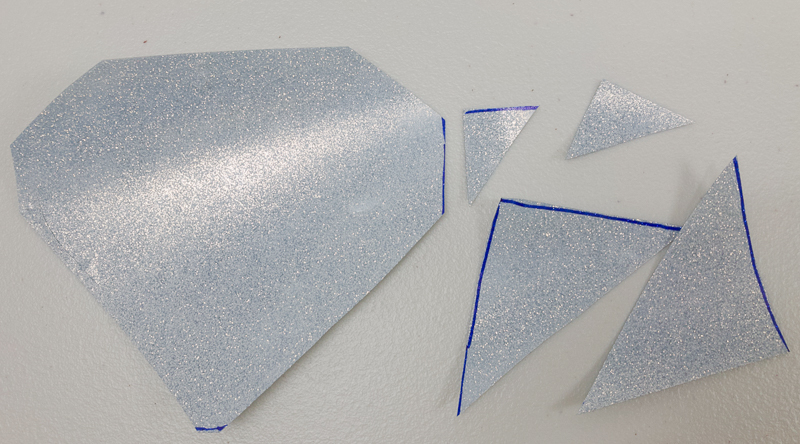 Leftover glitter iron on scraps